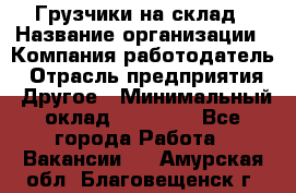 Грузчики на склад › Название организации ­ Компания-работодатель › Отрасль предприятия ­ Другое › Минимальный оклад ­ 25 000 - Все города Работа » Вакансии   . Амурская обл.,Благовещенск г.